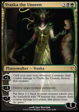 Vraska the Unseen (Duel Decks: Jace vs Vraska) Light Play Foil