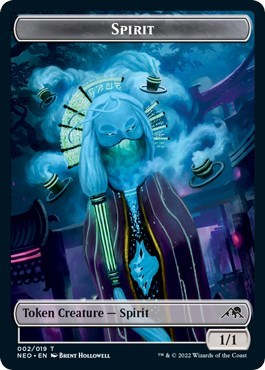 Spirit Token (002) (Kamigawa: Neon Dynasty) Light Play