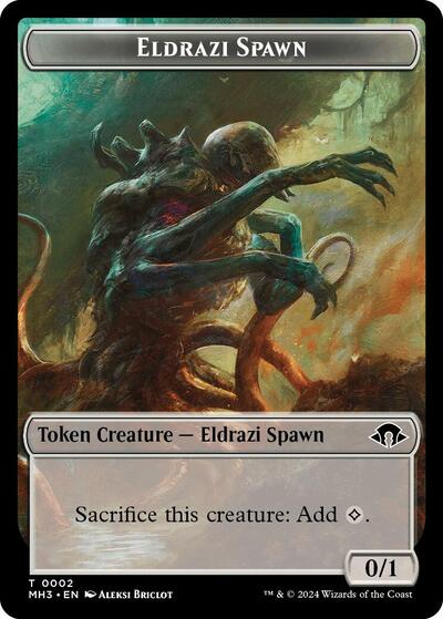 Eldrazi Spawn / Energy Reserve Double-Sided Token (Modern Horizons 3) Light Play