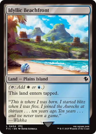 Idyllic Beachfront (Commander: FINAL FANTASY) Light Play