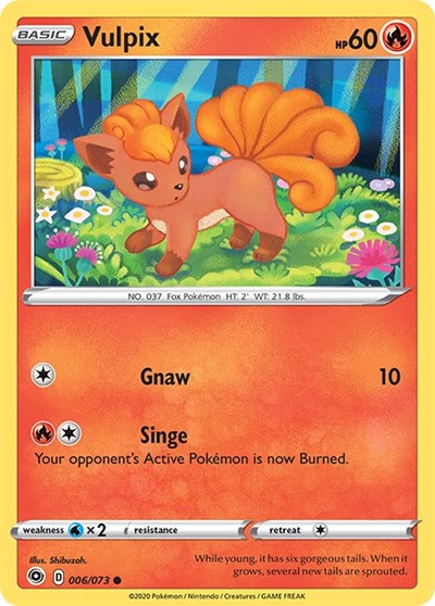 Vulpix (Champion's Path) Damaged / Poor