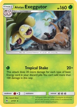 Alolan Exeggutor - 2/131 (SM Forbidden Light) (Deck Exclusives) Light Play Holofoil