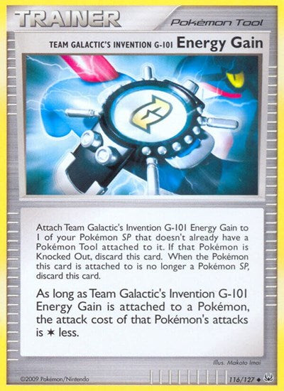 Team Galactic's Invention G-101 Energy Gain (Platinum) Medium Play Reverse Holofoil