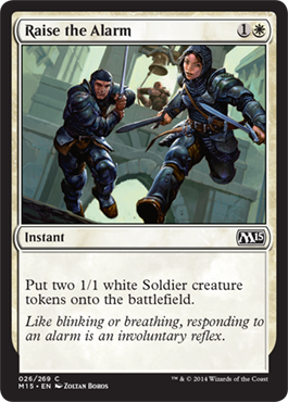 Raise the Alarm (Magic 2015 Core Set) Light Play