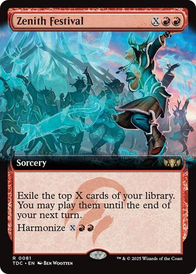 Zenith Festival (Extended Art) (Commander: Tarkir: Dragonstorm) Light Play