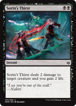 Sorin's Thirst (War of the Spark) Light Play