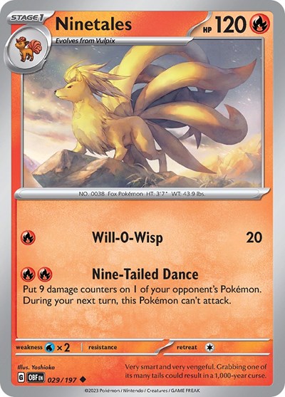 Ninetales (Scarlet and  Violet: Obsidian Flames) Light Play