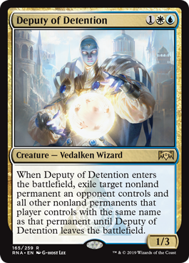 Deputy of Detention (Ravnica Allegiance) Light Play