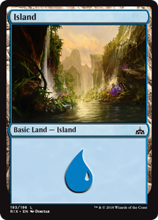 Island (Rivals of Ixalan) Light Play