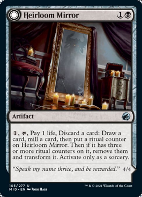 Heirloom Mirror / Inherited Fiend (Innistrad: Midnight Hunt) Light Play