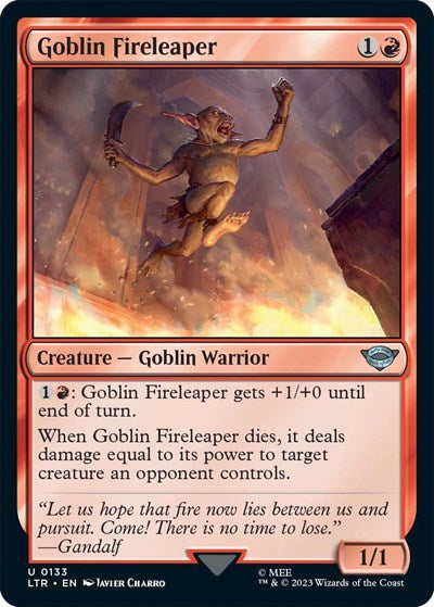 Goblin Fireleaper (Universes Beyond: The Lord of the Rings: Tales of Middle-earth) Light Play Foil