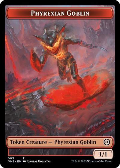 Phyrexian Goblin Token (Phyrexia: All Will Be One) Light Play
