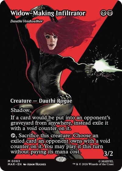 Widow-Making Infiltrator - Dauthi Voidwalker (Borderless) (Marvel Eternal-Legal) Light Play