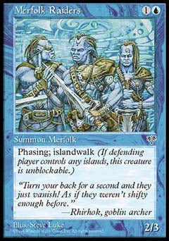 Merfolk Raiders (Mirage) Light Play