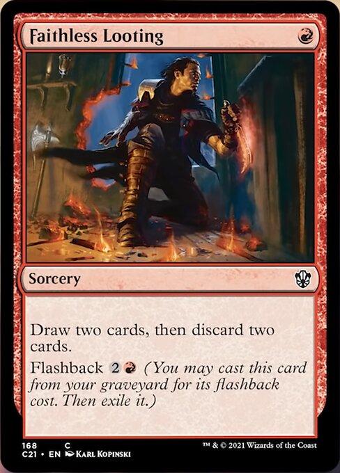 Faithless Looting (Commander 2021 Strixhaven) Light Play