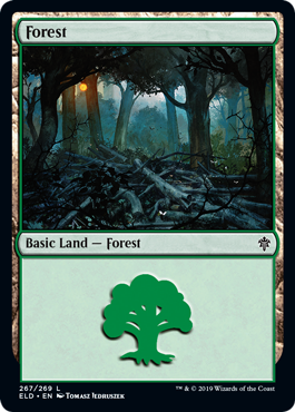 Forest (267) (Throne of Eldraine) Light Play