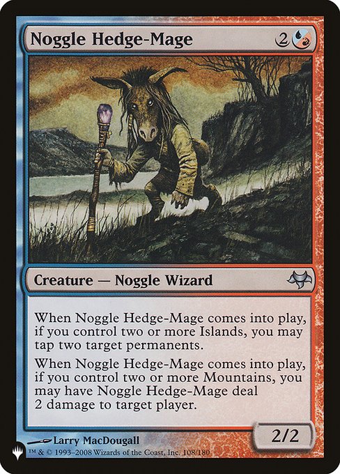 Noggle Hedge-Mage (The List) Light Play