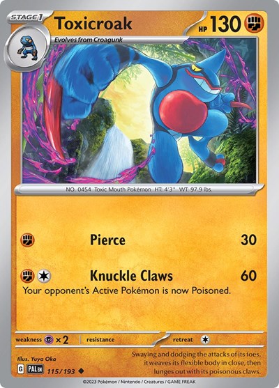 Toxicroak (SV02: Paldea Evolved) Light Play