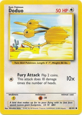 Doduo (Base Set) Light Play
