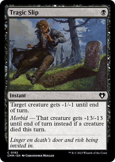 Tragic Slip (Commander Masters) Light Play Foil