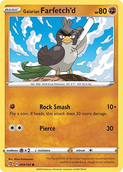 Galarian Farfetch'd (SWSH02: Rebel Clash) Light Play