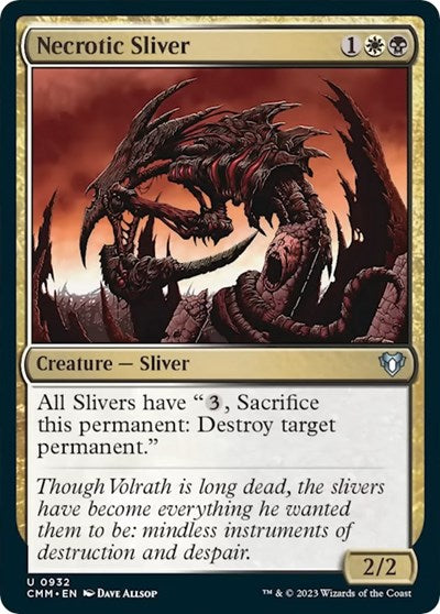 Necrotic Sliver (Commander Masters) Damaged / Poor