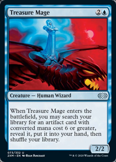 Treasure Mage (Double Masters) Light Play Foil