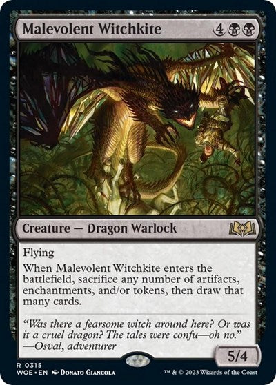 Malevolent Witchkite (Wilds of Eldraine) Light Play