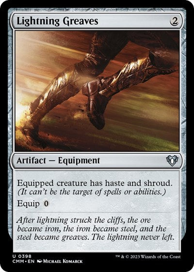 Lightning Greaves (Commander Masters) Light Play Foil
