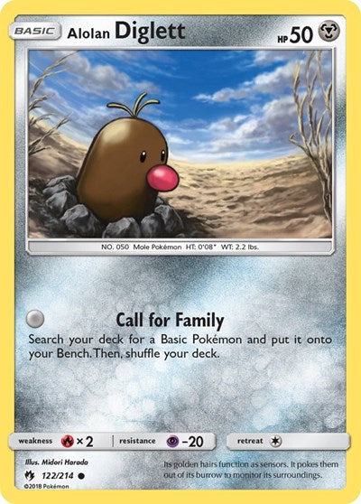 Alolan Diglett (SM - Lost Thunder) Medium Play