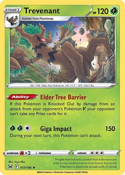 Trevenant (SWSH11: Lost Origin) Light Play Reverse Holofoil
