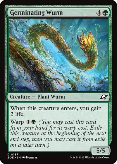 Germinating Wurm (Edge of Eternities) Light Play Foil