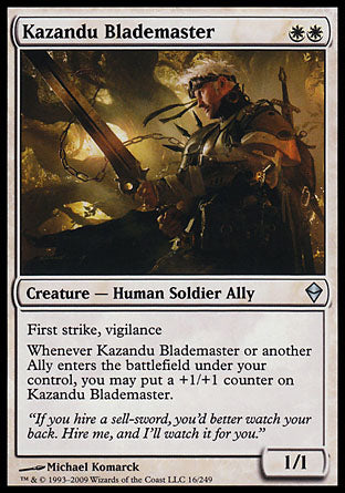 Kazandu Blademaster (Zendikar) Medium Play