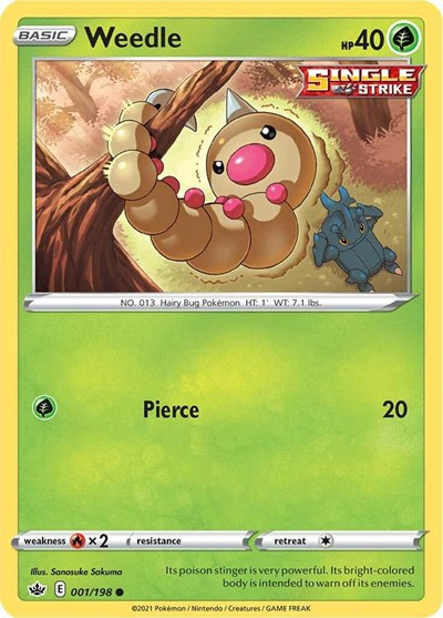 Weedle (SWSH06: Chilling Reign) Medium Play