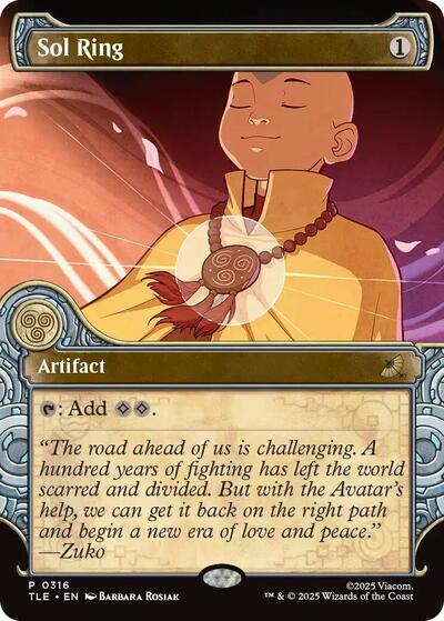 Sol Ring (Showcase) (Avatar: The Last Airbender: Eternal-Legal) Light Play