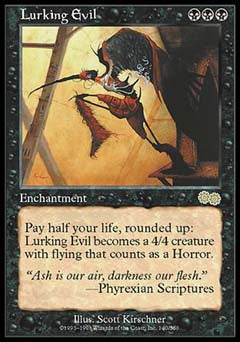 Lurking Evil (Urza's Saga) Medium Play