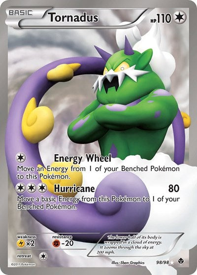 Tornadus (98 Full Art) (Emerging Powers) Near Mint