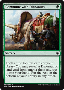 Commune with Dinosaurs (Ixalan) Light Play