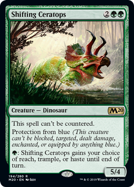 Shifting Ceratops (Magic 2020 Core Set) Light Play