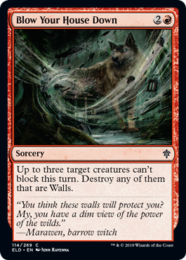 Blow Your House Down (Throne of Eldraine) Light Play Foil