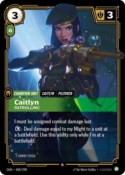 Caitlyn Patrolling (Origins) Light Play Foil