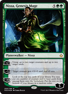 Nissa, Genesis Mage (Hour of Devastation) Light Play Foil