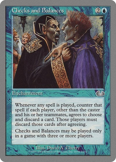Checks and Balances (Unglued) Light Play