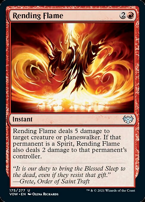Rending Flame (Innistrad: Crimson Vow) Light Play Foil
