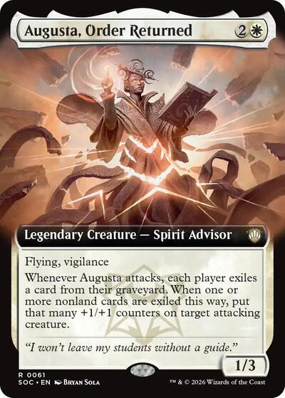 Augusta, Order Returned (Extended Art) (Commander: Secrets of Strixhaven) Light Play