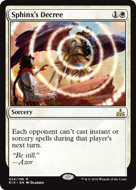 Sphinx's Decree (Rivals of Ixalan) Light Play