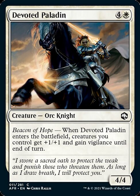 Devoted Paladin (Adventures in the Forgotten Realms) Light Play