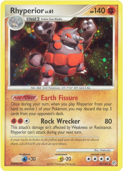 Rhyperior (Diamond and Pearl) Damaged / Poor Holofoil