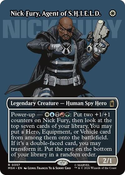 Nick Fury, Agent of S.H.I.E.L.D. (Borderless) (0357) (Marvel Super Heroes) Near Mint Foil