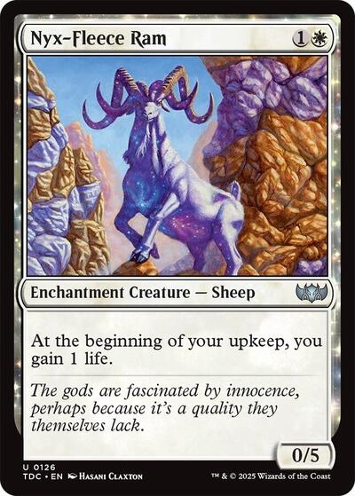 Nyx-Fleece Ram (Commander: Tarkir: Dragonstorm) Light Play